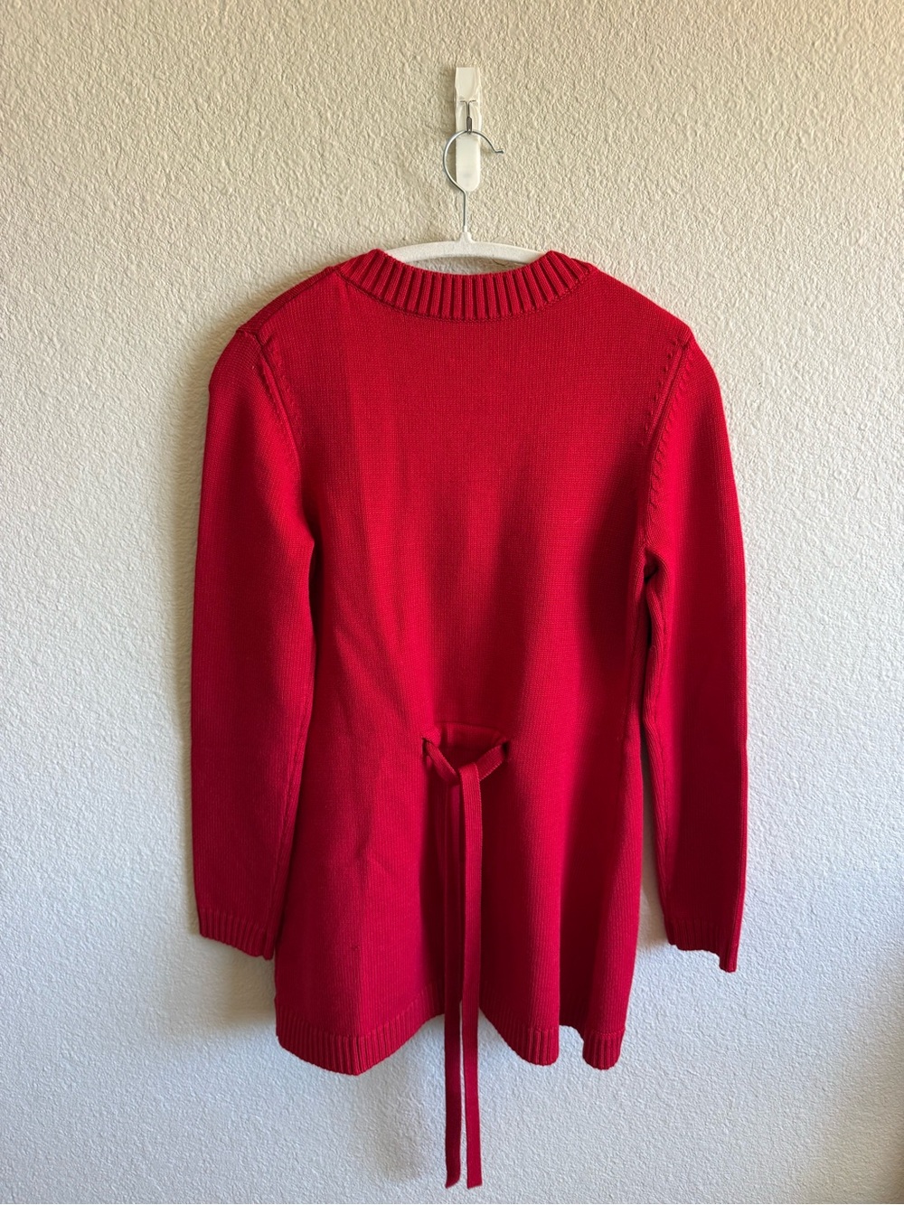 Posse Sabrina Long Sleeve Cardigan in Ruby Red Size Small Knit Sweater Chic - Picture 7 of 8